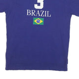 POLO RALPH LAUREN Mens Blue Brazil Short Sleeve Polo Shirt L Cotton Blend