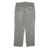 CARHARTT Mens Cotton Blend Grey Relaxed Straight Trousers W36 L34 Workwear