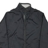 Womens Black Plain Button Jacket L Polyester Blend Regular Fit Casual Outerwear