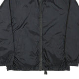 Womens Black Plain Button Jacket L Polyester Blend Regular Fit Casual Outerwear