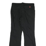 DICKIES Womens Regular Fit Black Cotton Blend Trousers W34 L34 Straight Zip