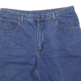 FLAGSHIP Mens Shorts Blue Denim Casual L W36 Cotton Blend Classic Fit