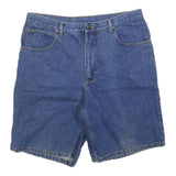 FLAGSHIP Mens Shorts Blue Denim Casual L W36 Cotton Blend Classic Fit