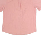 CHAPS Mens Pink Cotton Short Sleeve Shirt XL Button Down Pocket Casual