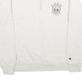 CHAMPION Mens Cream Chico State Half Zip M Cotton Blend Pullover Sweatshirt