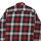 RED HEAD Mens Red & Black Check Cotton Blend Shirt L Long Sleeve Casual
