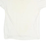 Mens White Plain XL Short Sleeve V-Neck Cotton Blend T-Shirt Casual Basic