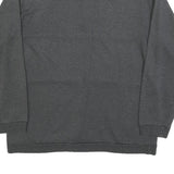 Mens Grey Polo Collar L Sweatshirt Travel Motif Cotton Blend Knit