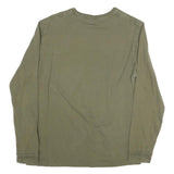 LEVI'S Mens Green Graphic Long Sleeve Crew Neck T-Shirt S Cotton Blend Casual