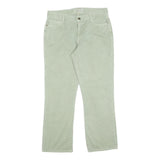 TRUSSARDI Womens Cotton Blend Light Green Regular Fit Straight Trousers W30 L26