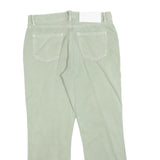 TRUSSARDI Womens Cotton Blend Light Green Regular Fit Straight Trousers W30 L26