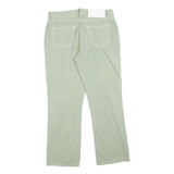 TRUSSARDI Womens Cotton Blend Light Green Regular Fit Straight Trousers W30 L26