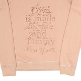 TOMMY HILFIGER Womens Beige Cotton Blend Crew Neck Sweatshirt M Casual