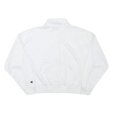 CHAMPION Womens White Polyester Blend Zip Jacket L Track Athletic Casual