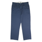 DICKIES Mens Polyester Blend Navy Classic Straight Trousers W40 L32 Workwear Zip