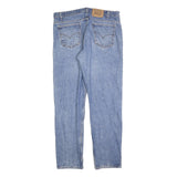 LEVI'S 505 Mens Jeans Blue Regular Straight Denim Medium W38 L32 Classic Zip