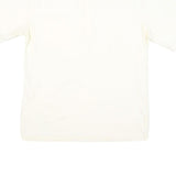 OSHMAN'S CLUB Mens White Short Sleeve Plain L Cotton Blend Polo Shirt Casual