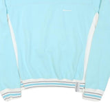 CHAMPION Mens Blue & White Crew Neck L Cotton Blend Pullover Sweatshirt