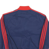 PIERRE BONNE Mens Blue & Red Bomber Jacket M Polyester Blend Zip Athletic