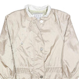 IZZI Womens Beige Lightweight Jacket L Polyester Blend Zip Plain Fashion