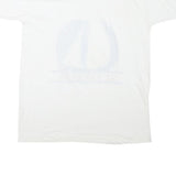 BEACH CLUB Mens White St. Thomas Sailboat Graphic T-Shirt L Short Sleeve Crew