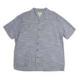 WOOLRICH Mens Blue XL Cotton Short Sleeve Shirt Casual Summer Button