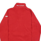 HELLY HANSEN Womens Red Fleece Jacket S Polyester Zip Casual Outdoor Warmth