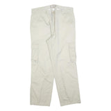 ESSE EMME Mens Regular Cotton Blend Beige Cargo Trousers W36 L30 Casual Zip