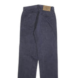 CALVIN KLEIN Womens Cotton Blend Navy Blue Regular Straight Trousers W27 L32