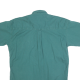 CHAPS Mens Green Cotton Short Sleeve Shirt M Button Down Casual