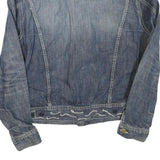 LEE Mens Blue Denim Jacket L Cotton Blend Button Closure Casual Outerwear