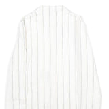 TOMMY HILFIGER Womens White & Black Striped Classic Jacket UK 8 Cotton Blend