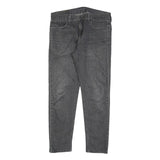 LEVI'S 502 HI-BALL Mens Slim Jeans Grey Denim W33 L30 Cotton Blend Zip