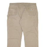 CARHARTT Mens Cotton Blend Beige Regular Fit Straight Leg Trousers W44 L30
