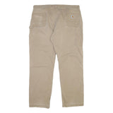 CARHARTT Mens Cotton Blend Beige Regular Fit Straight Leg Trousers W44 L30