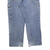 DICKIES Mens Regular Blue Denim Straight Jeans W38 L30 Workwear Pocket Zip