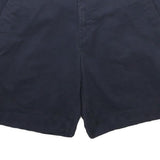 CHAPS Mens Shorts Navy Casual Classic L W34 Cotton Blend Button Plain