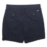 CHAPS Mens Shorts Navy Casual Classic L W34 Cotton Blend Button Plain