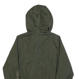 ELLESSE Womens Green Zip Hooded Jacket XS Polyester Blend Logo Print
