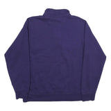 CHAMPION Mens Purple Carroll 1/4 Zip Sweatshirt L Cotton Blend Pullover