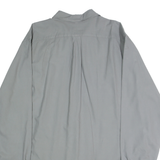 RALPH LAUREN Mens Grey XL Plain Cotton Shirt Classic Button-Down Collar Long