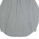 RALPH LAUREN Mens Grey XL Plain Cotton Shirt Classic Button-Down Collar Long