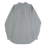 RALPH LAUREN Mens Grey XL Plain Cotton Shirt Classic Button-Down Collar Long