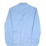 LUTTEURS Mens Blue Cotton Button Jacket M Plain Lightweight Casual Style