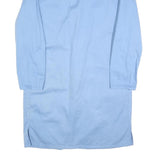 LUTTEURS Mens Blue Cotton Button Jacket M Plain Lightweight Casual Style