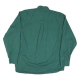 PARADOX Mens Green Cotton Blend Shirt L Button-Down Collar Long Sleeve Casual