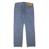 LEVI'S 501 Mens Jeans Blue Regular Straight Denim Medium W38 L32 Classic Fit