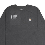 CARHARTT Mens Grey King Pine Building Restoration Graphic Long Sleeve Crew Neck