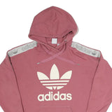 ADIDAS Womens Pink Hoodie UK 6 Cotton Blend Casual Pullover Sweatshirt