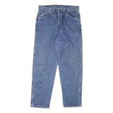 WRANGLER Mens Jeans Blue Regular Straight Denim Medium W34 L32 Classic Zip